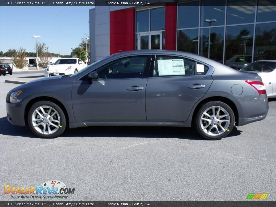2010 Nissan Maxima 3.5 S Ocean Gray / Caffe Latte Photo #2