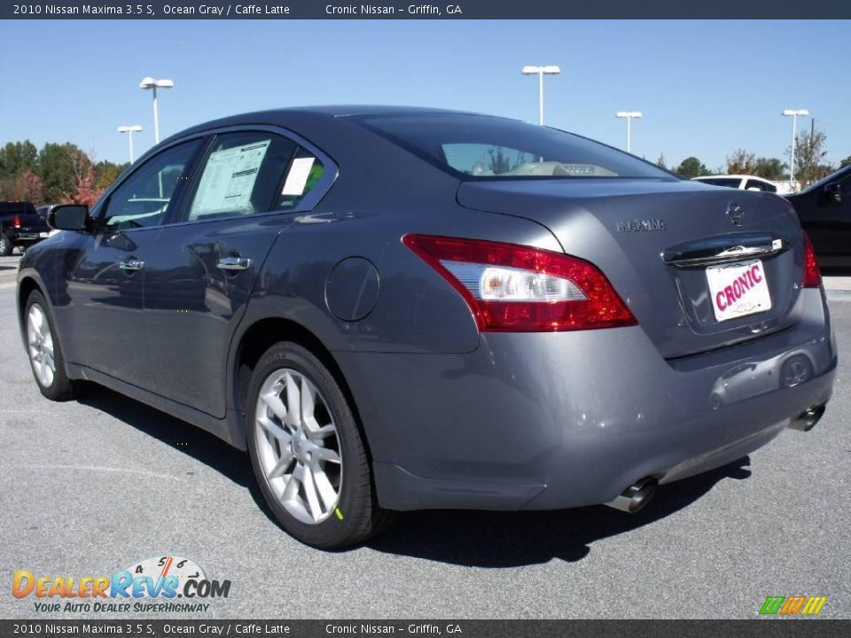 2010 Nissan Maxima 3.5 S Ocean Gray / Caffe Latte Photo #3