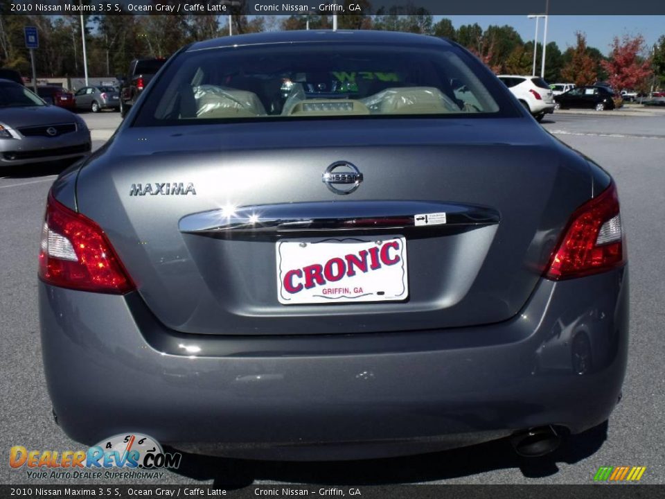 2010 Nissan Maxima 3.5 S Ocean Gray / Caffe Latte Photo #4