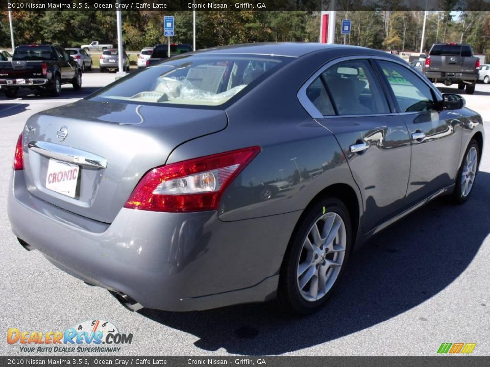 2010 Nissan Maxima 3.5 S Ocean Gray / Caffe Latte Photo #5