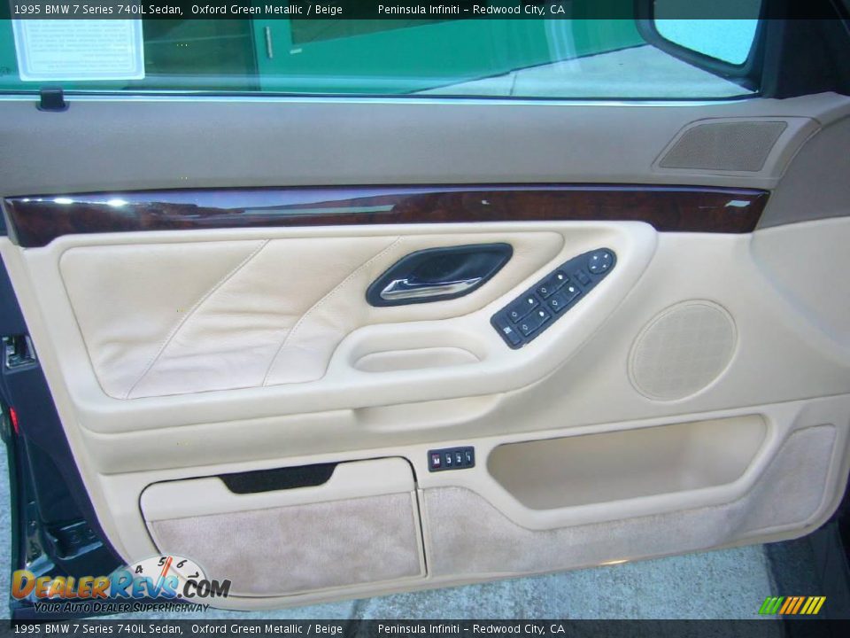 1995 BMW 7 Series 740iL Sedan Oxford Green Metallic / Beige Photo #8