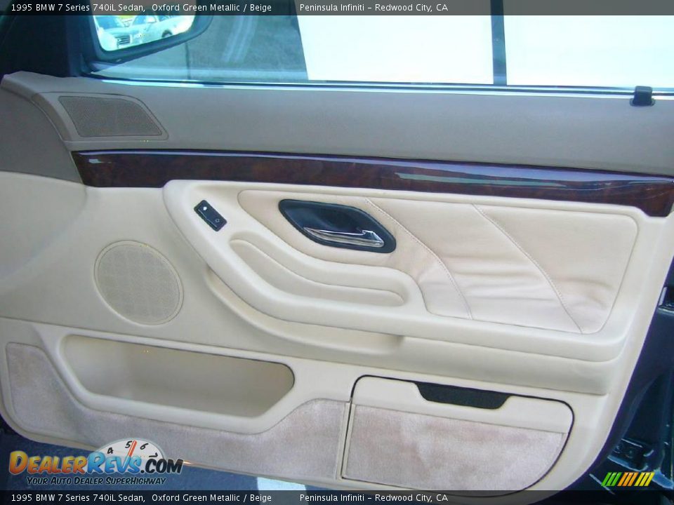 1995 BMW 7 Series 740iL Sedan Oxford Green Metallic / Beige Photo #10