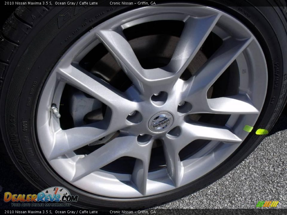 2010 Nissan Maxima 3.5 S Ocean Gray / Caffe Latte Photo #9
