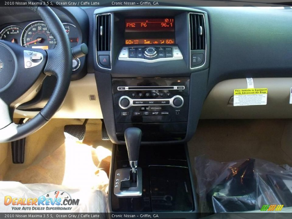 2010 Nissan Maxima 3.5 S Ocean Gray / Caffe Latte Photo #10