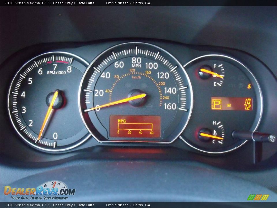 2010 Nissan Maxima 3.5 S Ocean Gray / Caffe Latte Photo #12