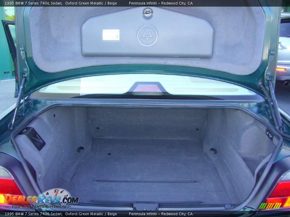 1995 BMW 7 Series 740iL Sedan Oxford Green Metallic / Beige Photo #22