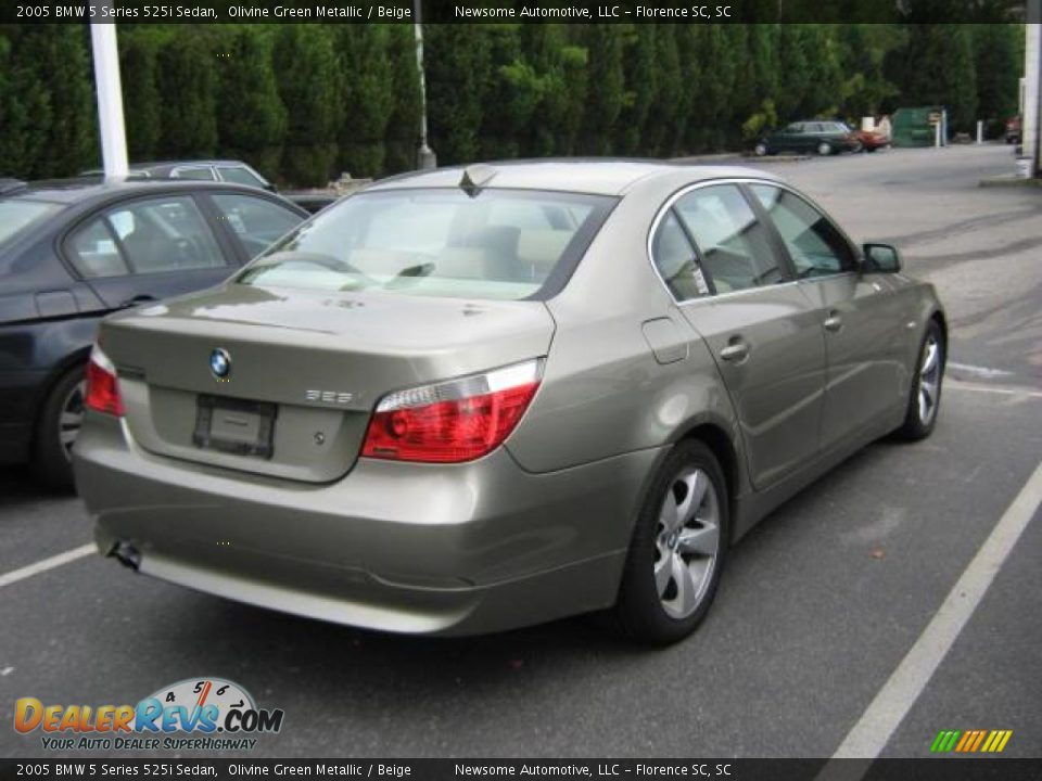 2005 BMW 5 Series 525i Sedan Olivine Green Metallic / Beige Photo #2