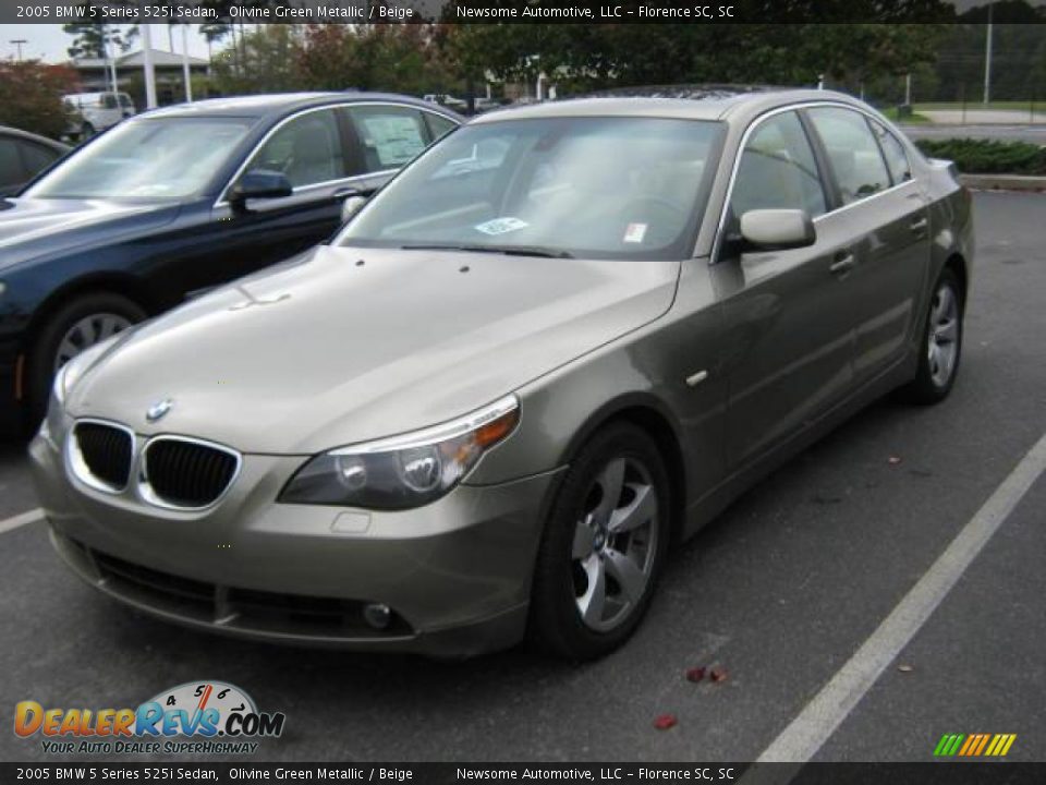 2005 BMW 5 Series 525i Sedan Olivine Green Metallic / Beige Photo #4