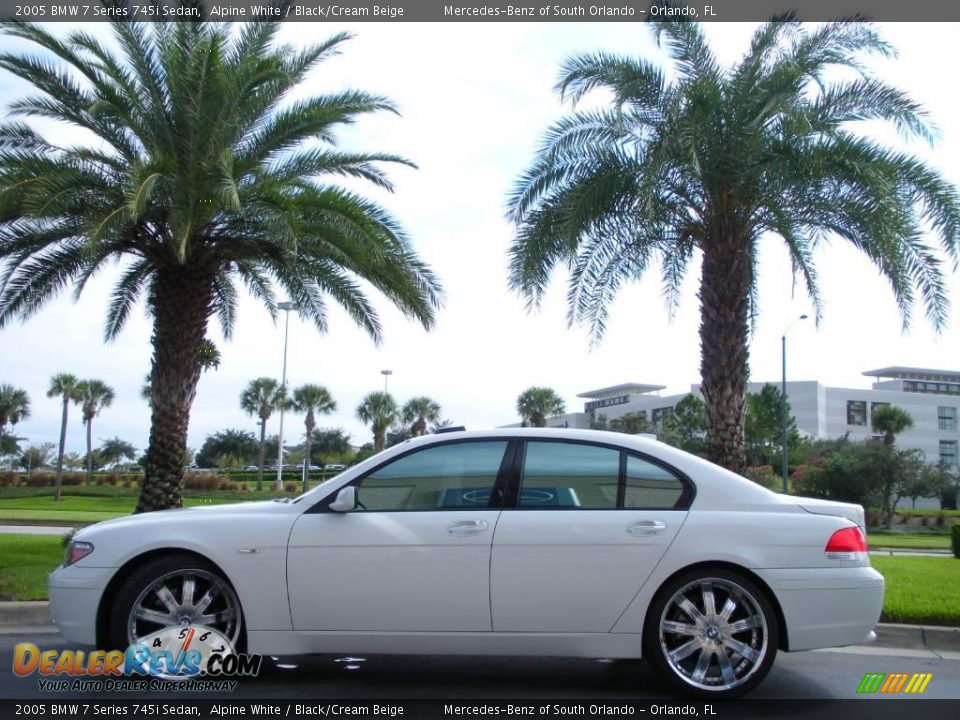 2005 BMW 7 Series 745i Sedan Alpine White / Black/Cream Beige Photo #1