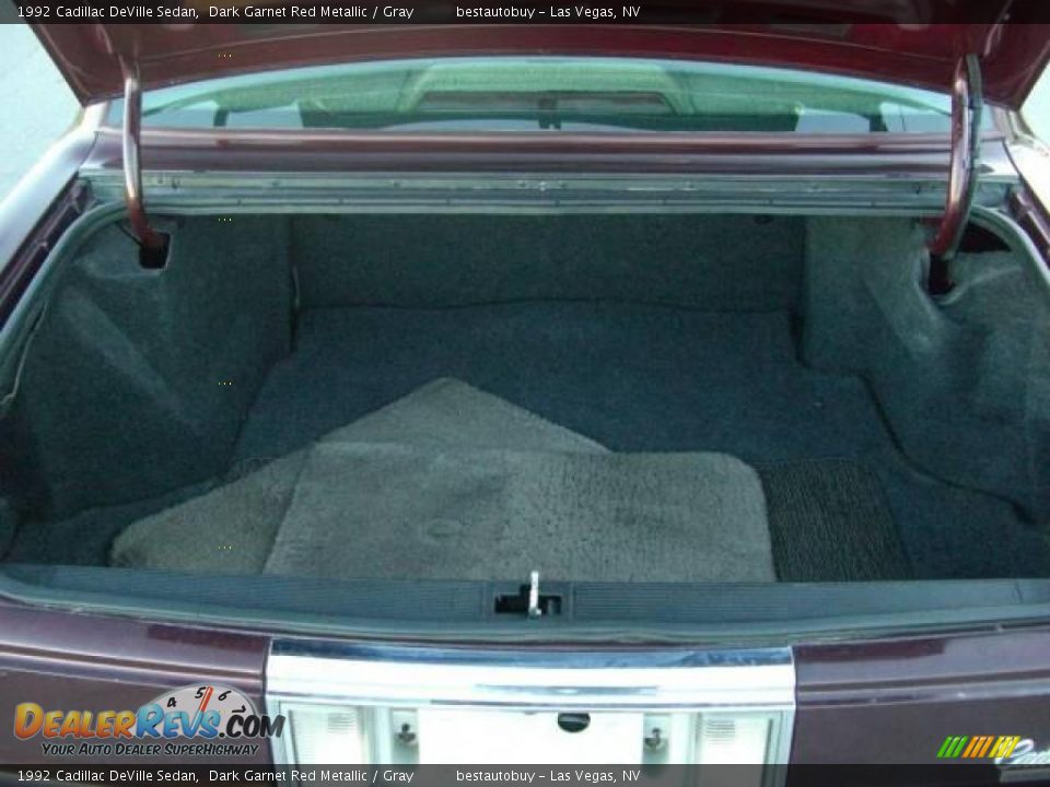 1992 Cadillac DeVille Sedan Dark Garnet Red Metallic / Gray Photo #11