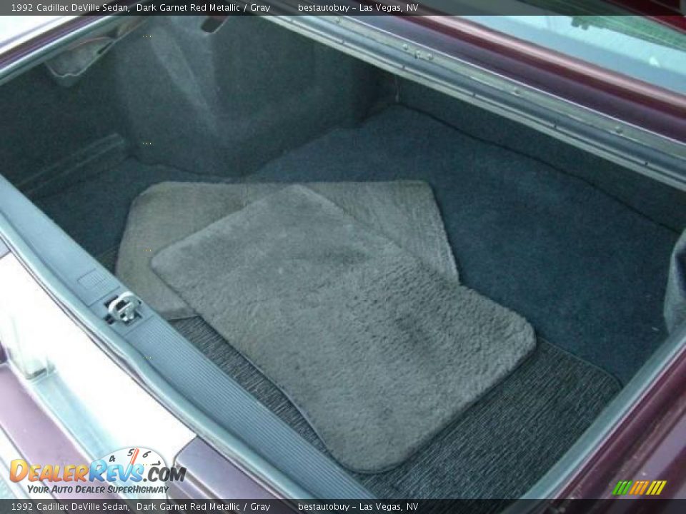 1992 Cadillac DeVille Sedan Dark Garnet Red Metallic / Gray Photo #12