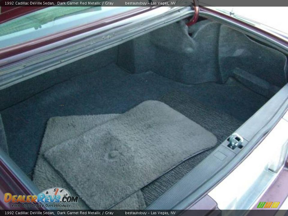 1992 Cadillac DeVille Sedan Dark Garnet Red Metallic / Gray Photo #13