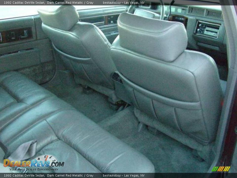 1992 Cadillac DeVille Sedan Dark Garnet Red Metallic / Gray Photo #15