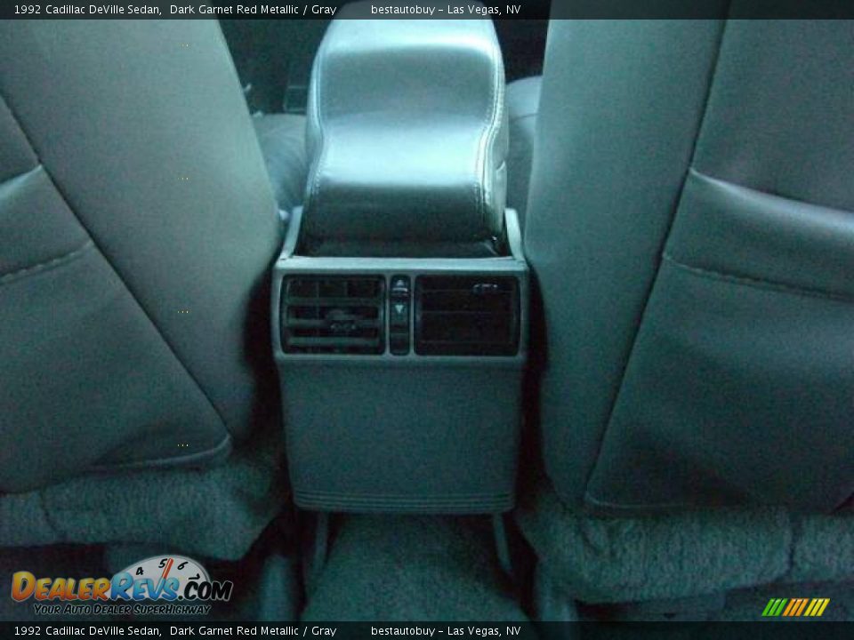 1992 Cadillac DeVille Sedan Dark Garnet Red Metallic / Gray Photo #21
