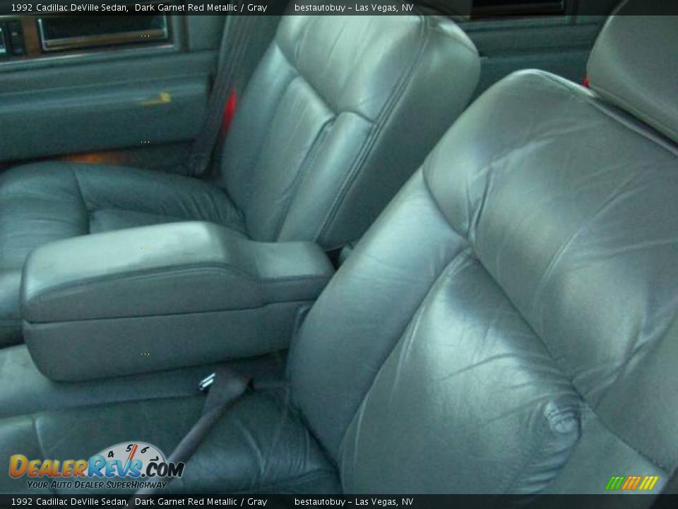1992 Cadillac DeVille Sedan Dark Garnet Red Metallic / Gray Photo #26