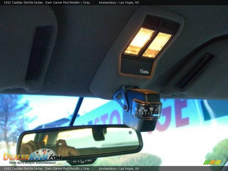 1992 Cadillac DeVille Sedan Dark Garnet Red Metallic / Gray Photo #32