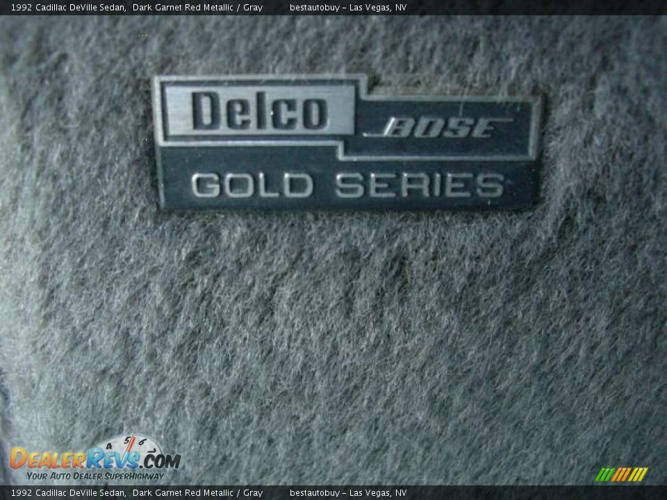 1992 Cadillac DeVille Sedan Dark Garnet Red Metallic / Gray Photo #33