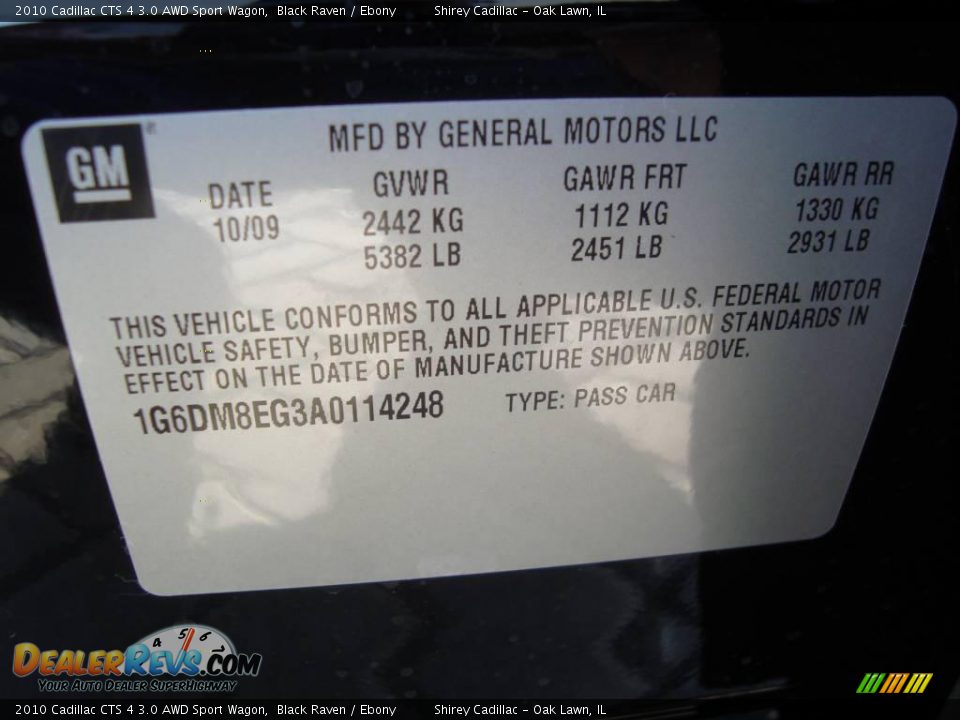 2010 Cadillac CTS 4 3.0 AWD Sport Wagon Black Raven / Ebony Photo #15