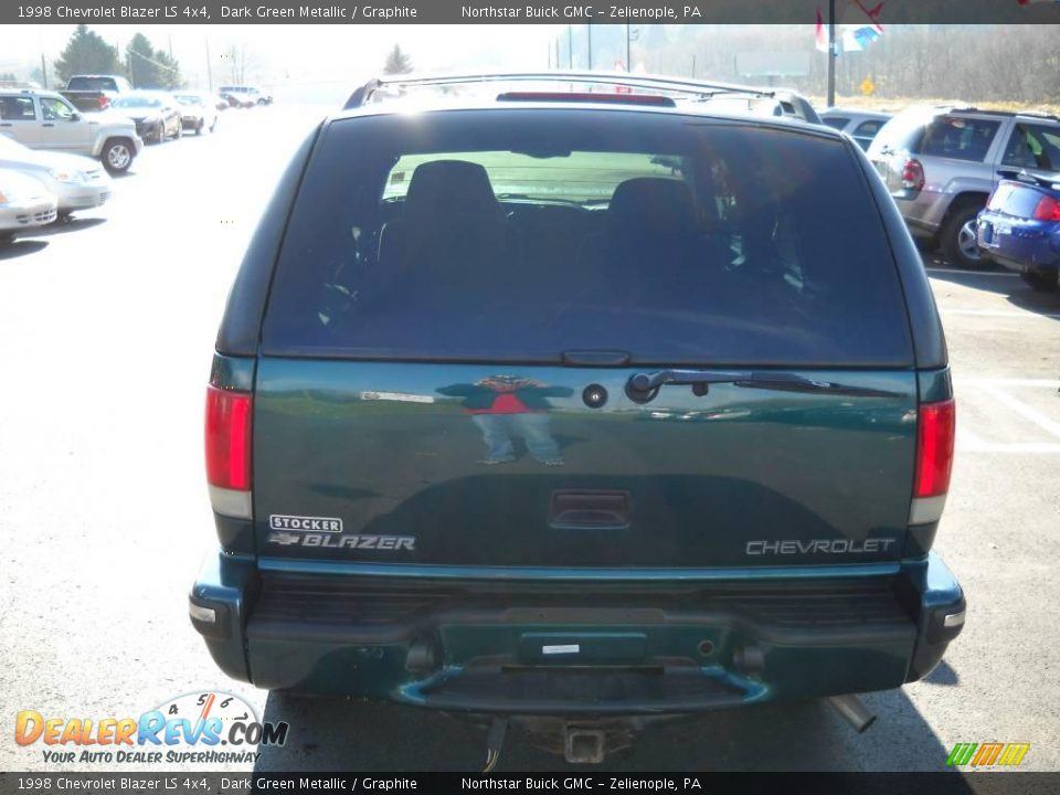 1998 Chevrolet Blazer LS 4x4 Dark Green Metallic / Graphite Photo #3