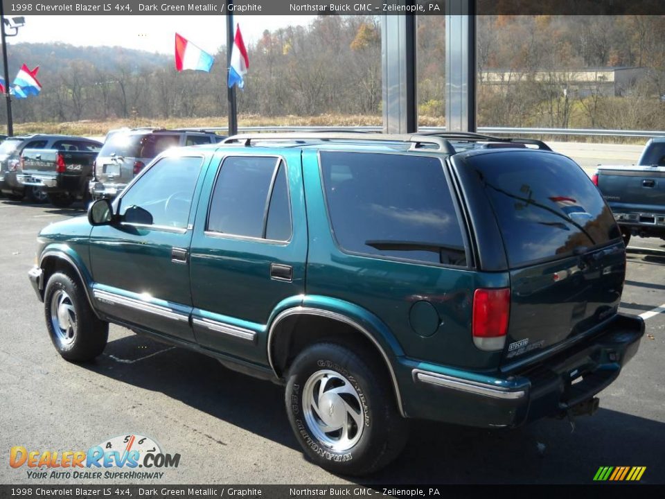 1998 Chevrolet Blazer LS 4x4 Dark Green Metallic / Graphite Photo #4