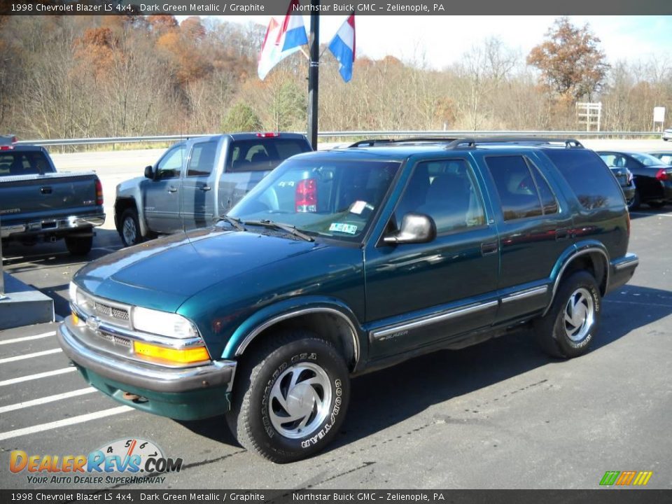 1998 Chevrolet Blazer LS 4x4 Dark Green Metallic / Graphite Photo #14