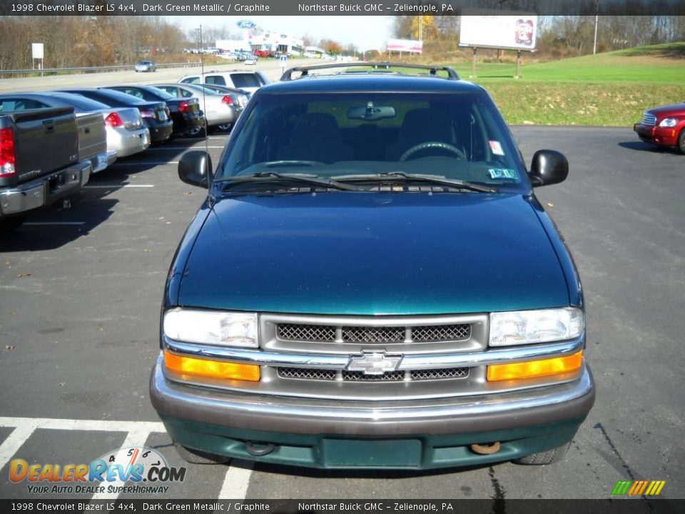 1998 Chevrolet Blazer LS 4x4 Dark Green Metallic / Graphite Photo #15
