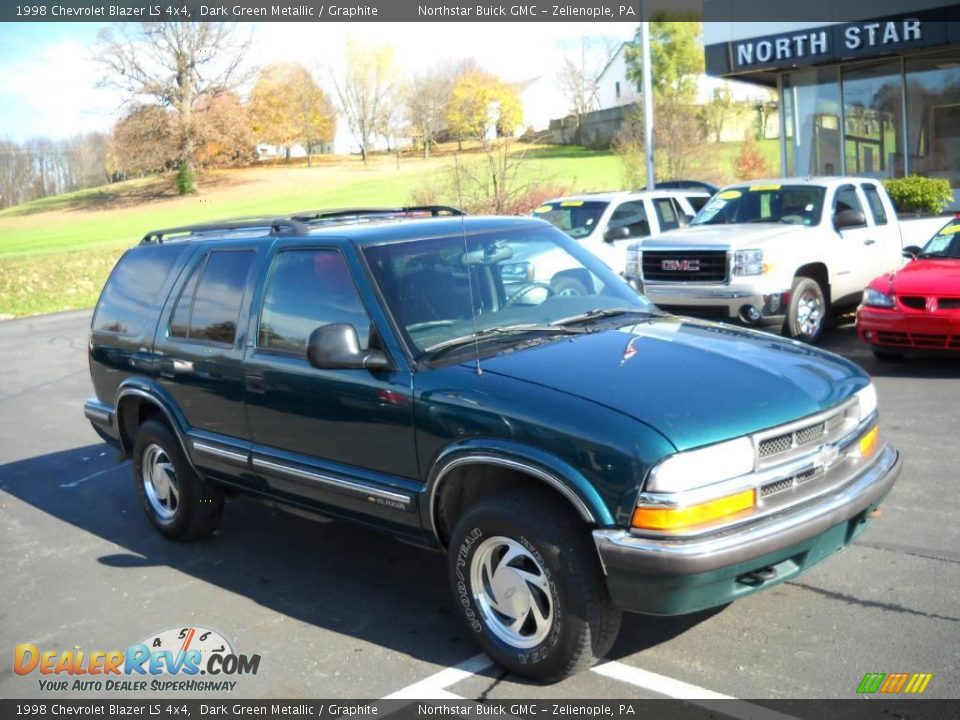 1998 Chevrolet Blazer LS 4x4 Dark Green Metallic / Graphite Photo #16