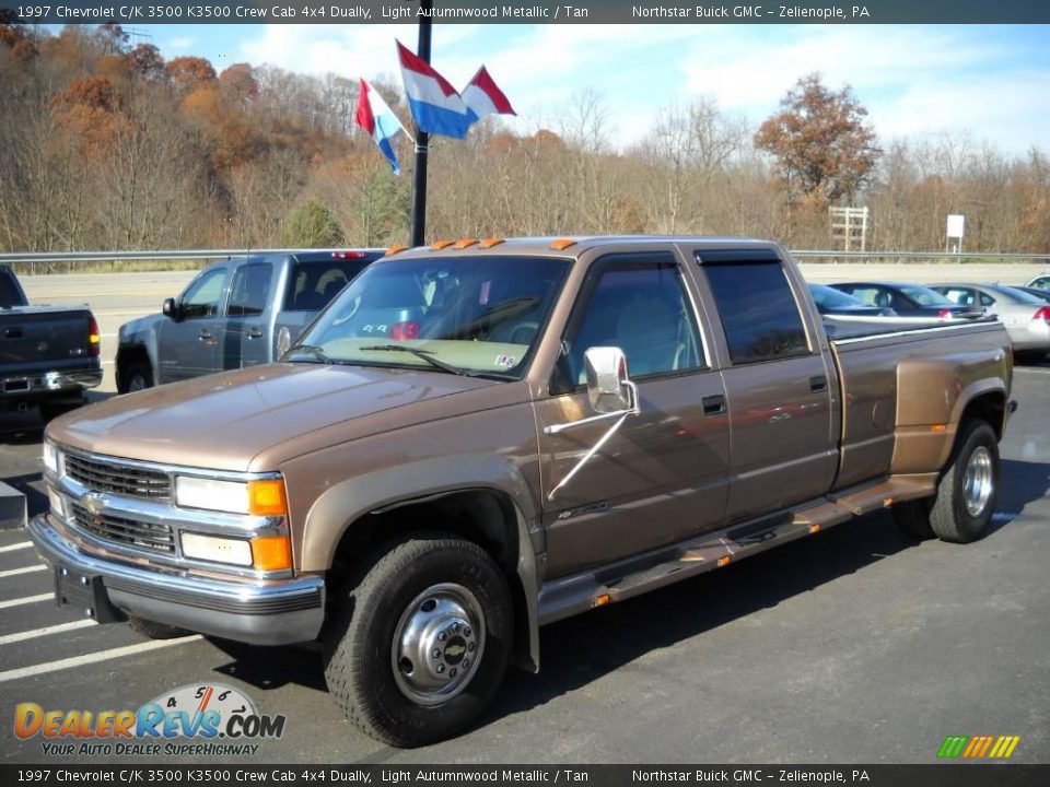 1997 Chevrolet C/K 3500 K3500 Crew Cab 4x4 Dually Light Autumnwood Metallic / Tan Photo #14