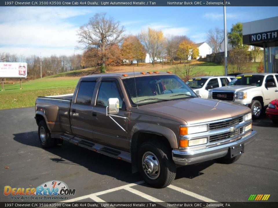 1997 Chevrolet C/K 3500 K3500 Crew Cab 4x4 Dually Light Autumnwood Metallic / Tan Photo #16
