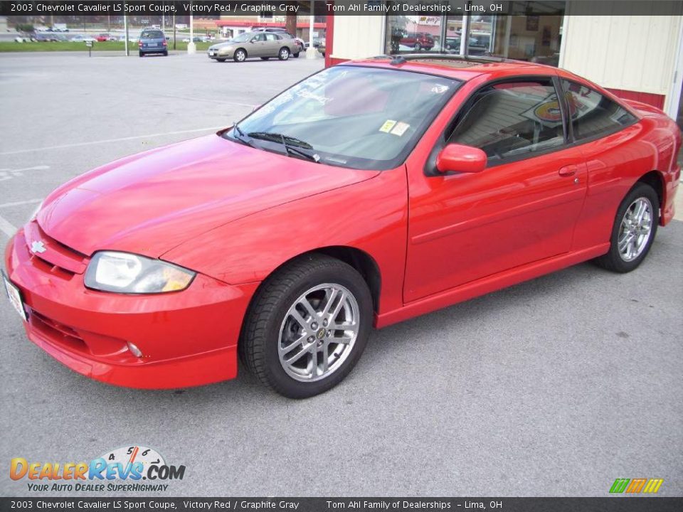 2003 Chevrolet Cavalier LS Sport Coupe Victory Red / Graphite Gray Photo #2