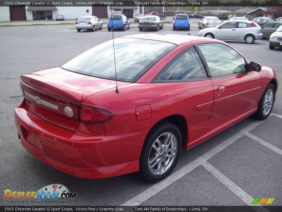 2003 Chevrolet Cavalier LS Sport Coupe Victory Red / Graphite Gray Photo #6