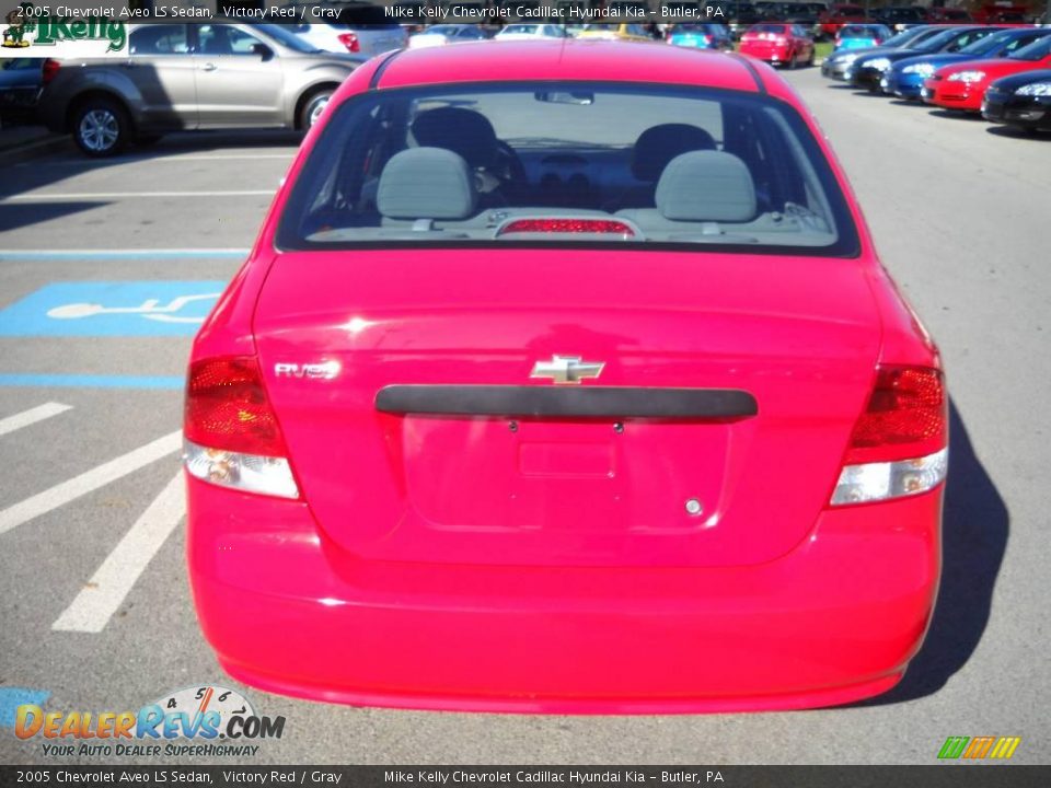 2005 Chevrolet Aveo LS Sedan Victory Red / Gray Photo #4