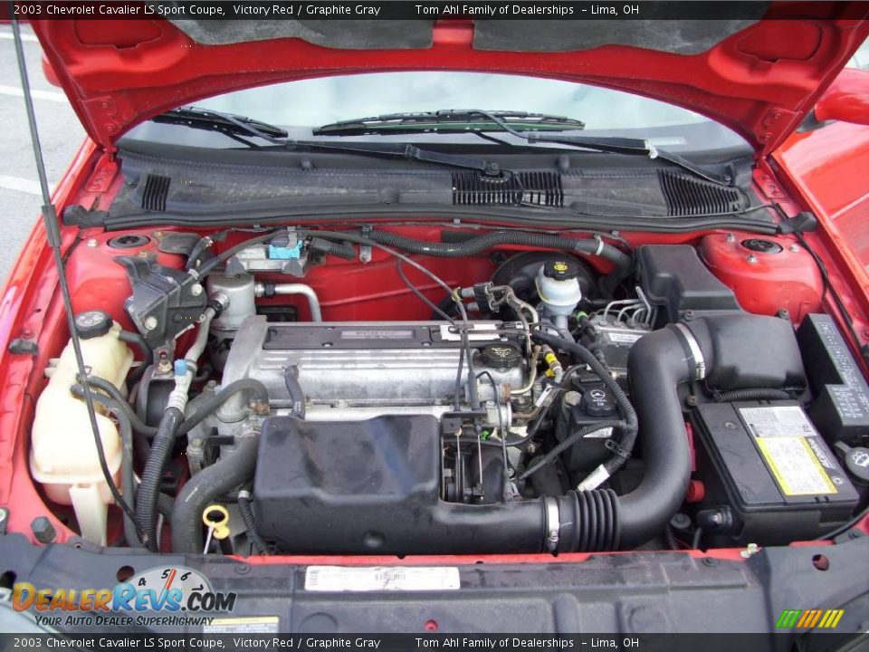 2003 Chevrolet Cavalier LS Sport Coupe Victory Red / Graphite Gray Photo #10