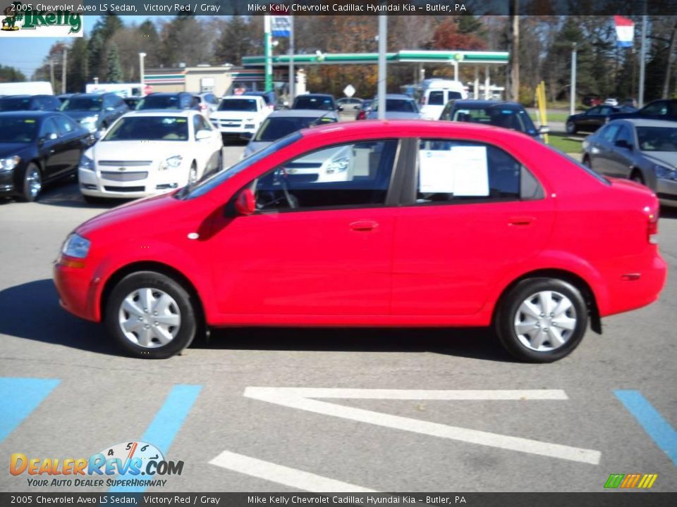 2005 Chevrolet Aveo LS Sedan Victory Red / Gray Photo #6