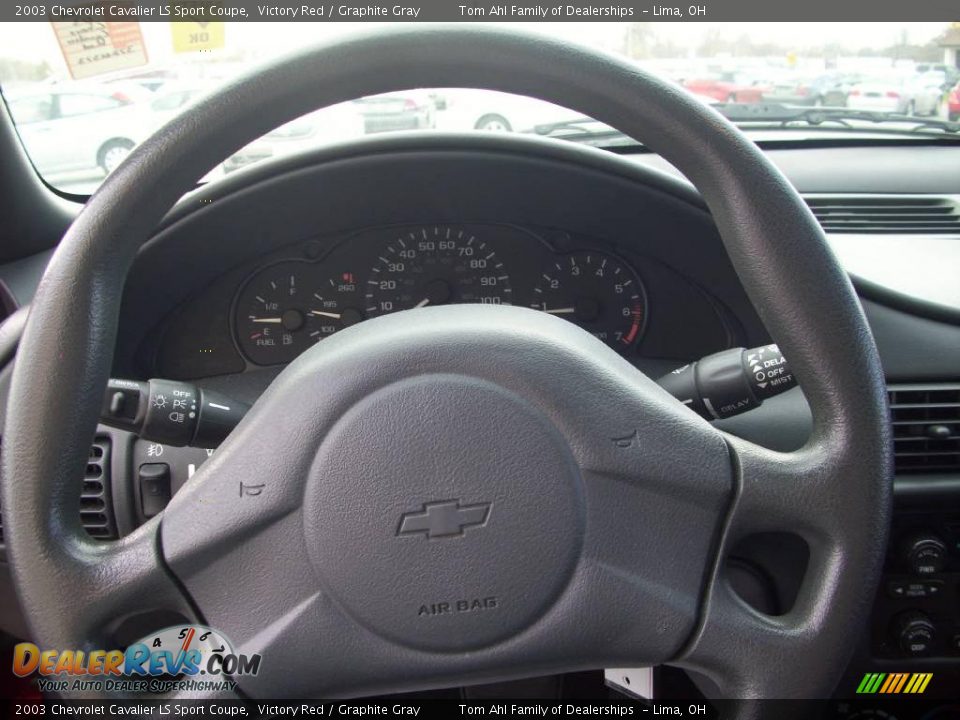 2003 Chevrolet Cavalier LS Sport Coupe Victory Red / Graphite Gray Photo #15