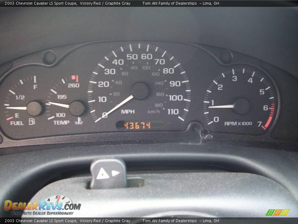 2003 Chevrolet Cavalier LS Sport Coupe Victory Red / Graphite Gray Photo #16
