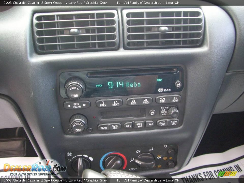 2003 Chevrolet Cavalier LS Sport Coupe Victory Red / Graphite Gray Photo #17