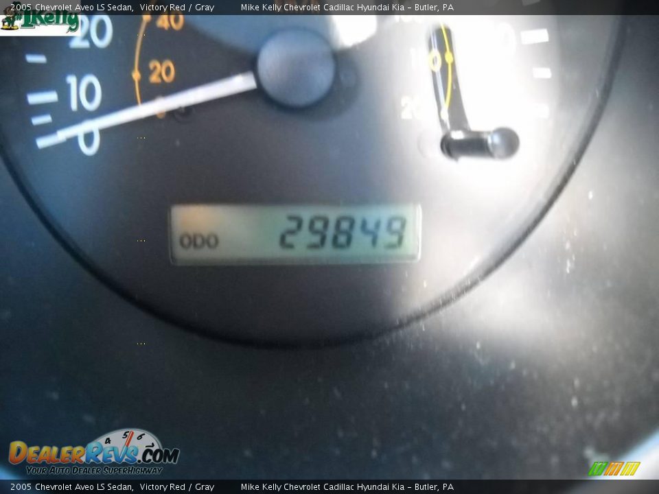 2005 Chevrolet Aveo LS Sedan Victory Red / Gray Photo #20