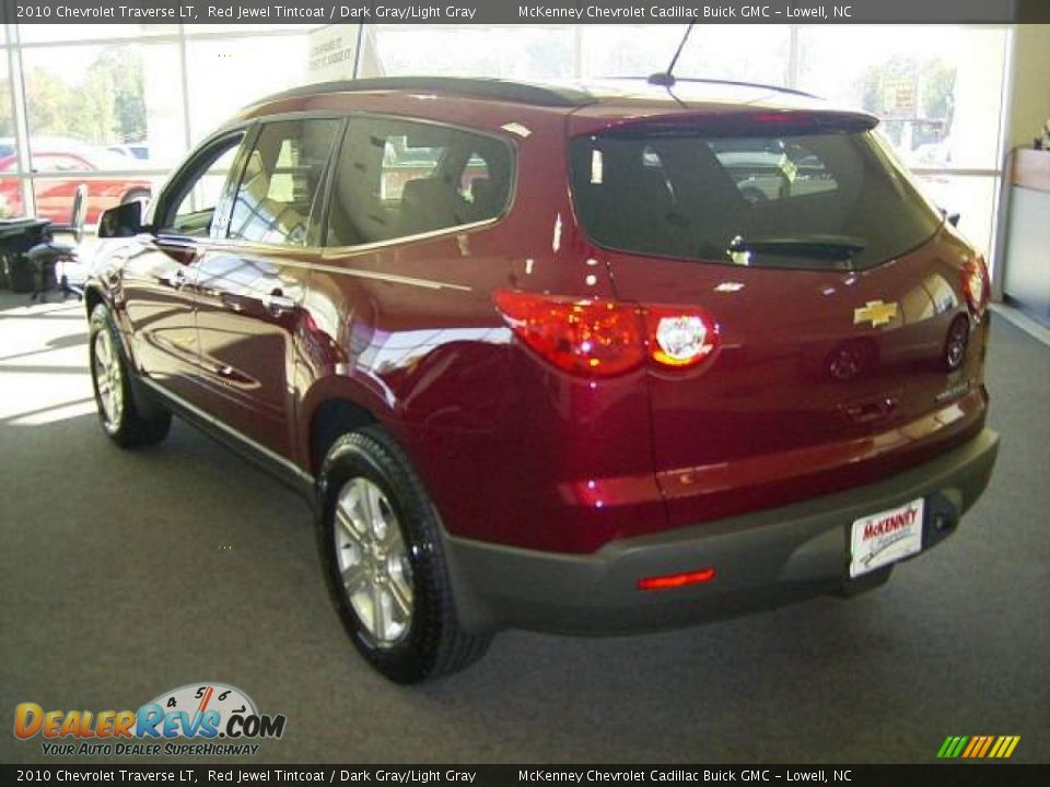 2010 Chevrolet Traverse LT Red Jewel Tintcoat / Dark Gray/Light Gray Photo #2