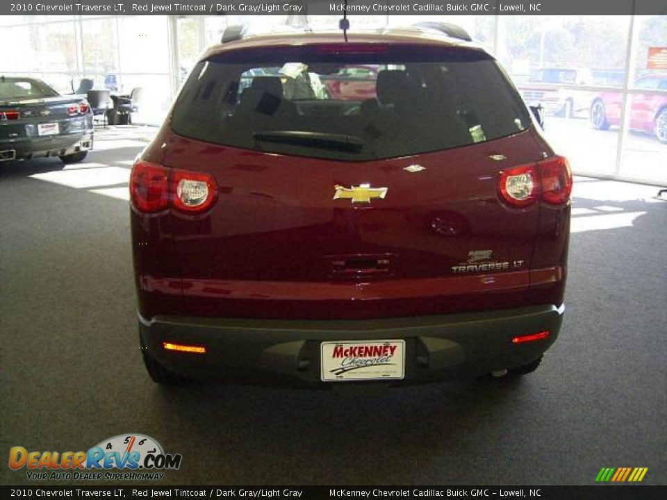 2010 Chevrolet Traverse LT Red Jewel Tintcoat / Dark Gray/Light Gray Photo #3