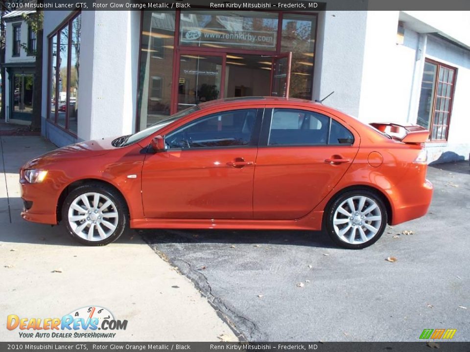 2010 Mitsubishi Lancer GTS Rotor Glow Orange Metallic / Black Photo #2