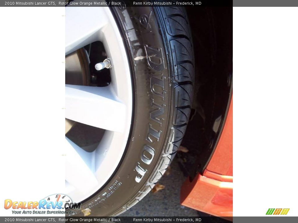 2010 Mitsubishi Lancer GTS Rotor Glow Orange Metallic / Black Photo #4