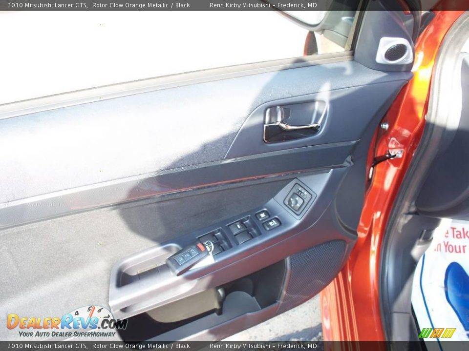 2010 Mitsubishi Lancer GTS Rotor Glow Orange Metallic / Black Photo #7