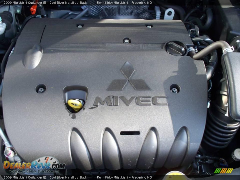 2009 Mitsubishi Outlander ES Cool Silver Metallic / Black Photo #25