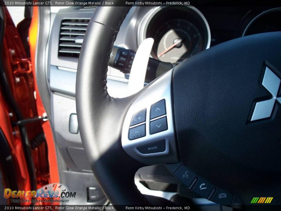 2010 Mitsubishi Lancer GTS Rotor Glow Orange Metallic / Black Photo #21