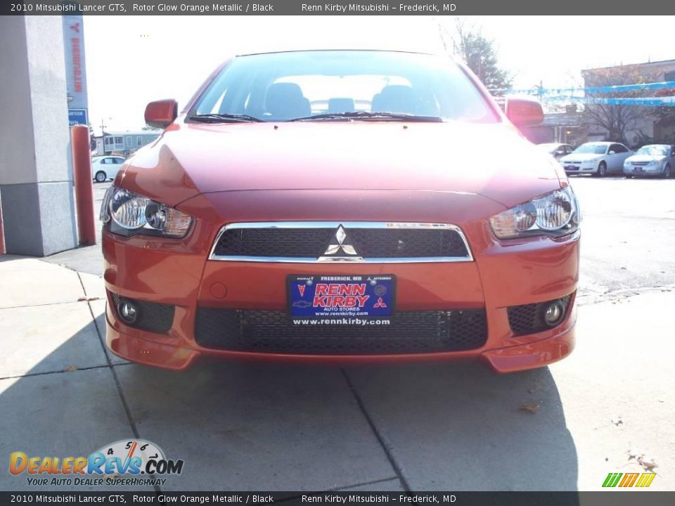 2010 Mitsubishi Lancer GTS Rotor Glow Orange Metallic / Black Photo #30