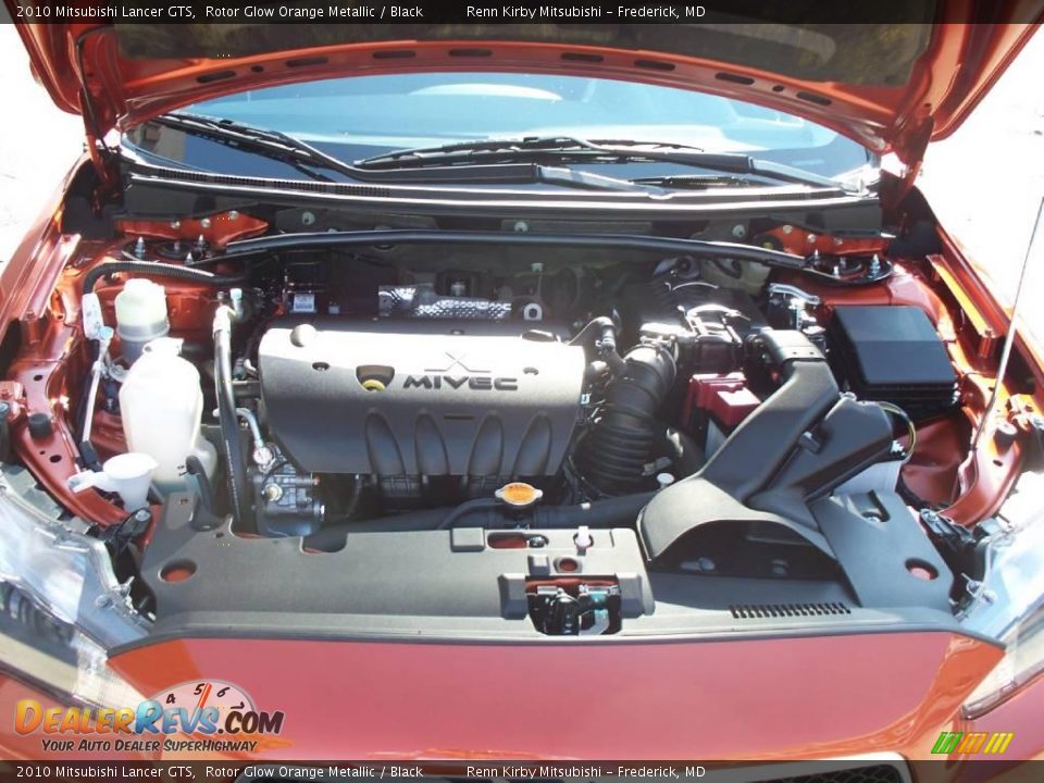 2010 Mitsubishi Lancer GTS Rotor Glow Orange Metallic / Black Photo #31