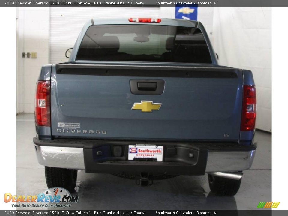 2009 Chevrolet Silverado 1500 LT Crew Cab 4x4 Blue Granite Metallic / Ebony Photo #3