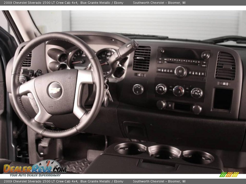 2009 Chevrolet Silverado 1500 LT Crew Cab 4x4 Blue Granite Metallic / Ebony Photo #6