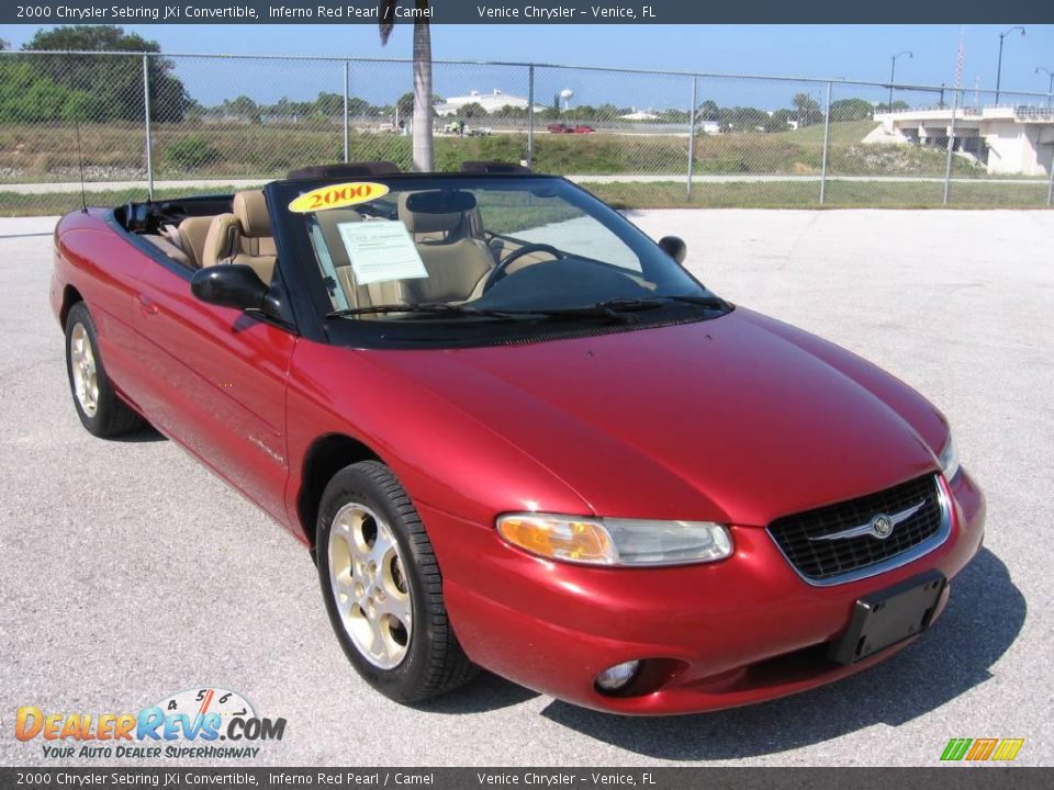 2000 Chrysler Sebring JXi Convertible Inferno Red Pearl / Camel Photo ...